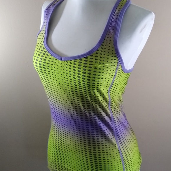 Nike Tops - Nike Dri-Fit Fitness Tank Green/Purple Sz Medium